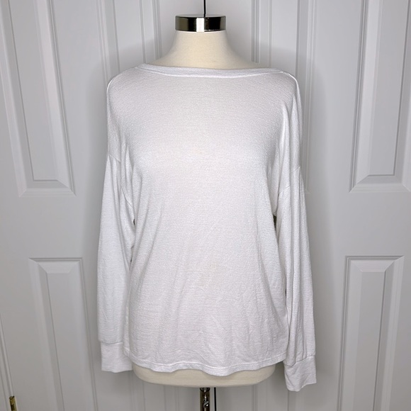 Aritzia Wilfred Free White Back Knotted Top Sz M - Picture 1 of 5